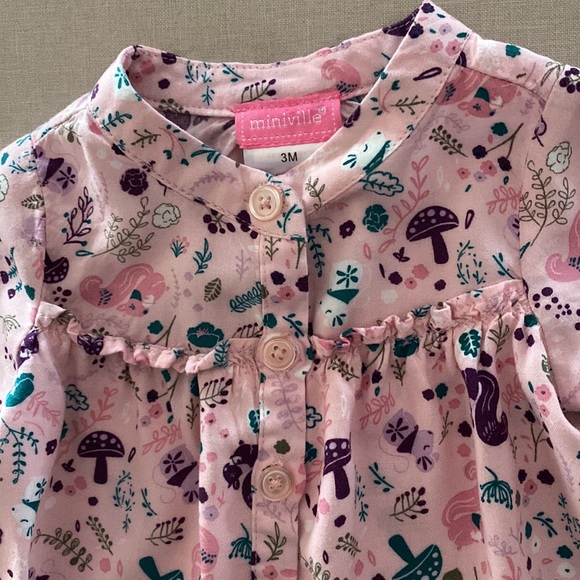 2 pc. Miniville Matching Blouse and Reversible Vest 3 Months - Picture 6 of 12